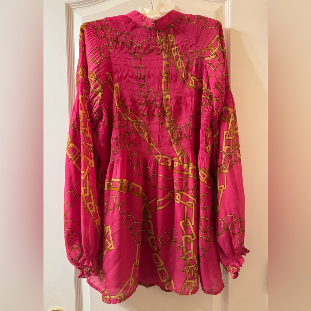 Multicolor Boho Women’s Loose Fit Smocked Shirt Size Medium - Picture 5 of 10